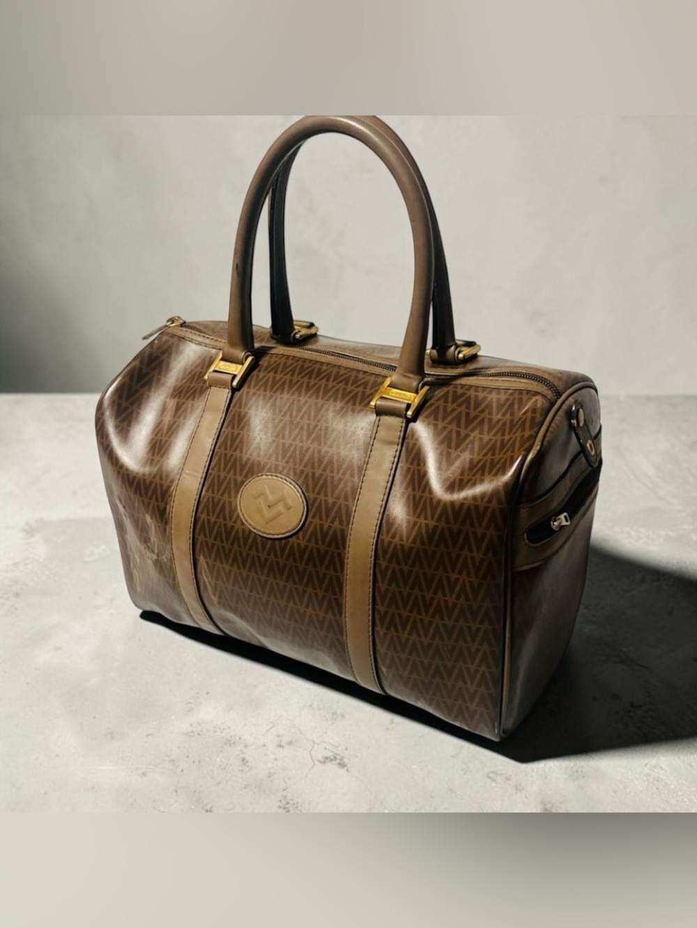 Mario Valentino Monogram Boston Bag - Picture 2 of 13